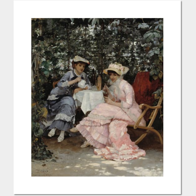 Sitting Under the Arbor by Hugo Birger Wall Art by Classic Art Stall